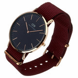 Daniel Wellington Classic Roselyn Black Dial Maroon Nylon Strap Watch For Women - DW00100269 Authentic Buy Shop Now