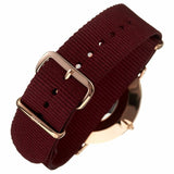 Daniel Wellington Classic Roselyn Black Dial Maroon Nylon Strap Watch For Women - DW00100269 Authentic Buy Shop Now