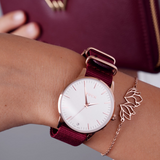 Daniel Wellington Classic Roselyn White Dial Red NATO Strap Watch For Women - DW00100271 Authentic Buy Shop Now