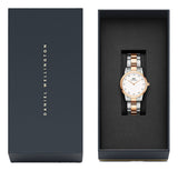 Daniel Wellington Iconic Link White Dial Two Tone Steel Strap Watch For Women - DW00100358 Authentic Buy Shop Now