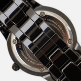 Daniel Wellington Iconic Link Ceramic Black Dial Black Steel Strap Watch For Women - DW00100414 Authentic Buy Shop Now