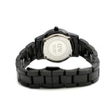 Daniel Wellington Iconic Link Ceramic Black Dial Black Steel Strap Watch For Women - DW00100415 Authentic Buy Shop Now