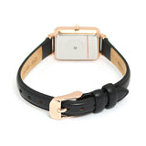 Daniel Wellington Quadro Pressed Sheffield Green Dial Black Leather Strap Watch For Women - DW00100439 Authentic Buy Shop Now