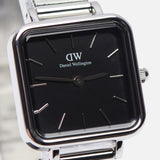 Daniel Wellington Quadro Studio Black Dial Silver Mesh Strap Watch For Women - DW00100522 Authentic Buy Shop Now