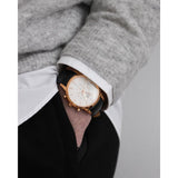 Daniel Wellington Iconic Chronograph Sheffield White Dial Black Leather Strap Watch For Men - DW00100646 Authentic Buy Shop Now