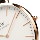 Daniel Wellington Classic Reading White Dial Black Leather Strap Watch For Men - DW00100014 Authentic Buy Shop Now