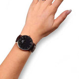 Daniel Wellington Classic Bristol Black Dial Brown Leather Strap Watch for Men - DW00100137 Authentic Buy Shop Now