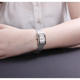 Guess Nouveau Diamonds Silver Dial Silver Mesh Bracelet Watch for Women - W0127L1 Authentic Buy Shop Now