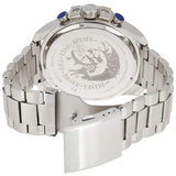 Diesel Mega Chief Chronograph White Dial Silver Steel Strap Watch For Men - DZ4328 Authentic Buy Shop Now