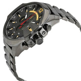 Diesel Mega Chief Chronograph Grey Dial Grey Steel Strap Watch For Men - DZ4421 Authentic Buy Shop Now