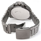 Diesel Mega Chief Chronograph Grey Dial Grey Steel Strap Watch For Men - DZ4421 Authentic Buy Shop Now