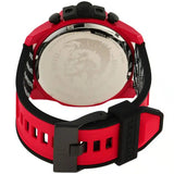 Diesel Mega Chief Chronograph Black Dial Red Rubber Strap Watch For Men - DZ4526 Authentic Buy Shop Now