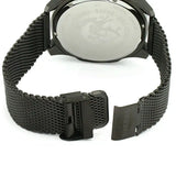 Diesel Mega Chief Chronograph Black Dial Black Mesh Strap Watch For Men - DZ4527 Authentic Buy Shop Now