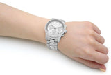 Michael Kors Runway Chronograph Silver Dial Silver Steel Strap Watch For Women - MK7325 Authentic Buy Shop Now