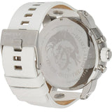 Diesel Badass Chronograph White Dial White Leather Strap Watch For Men - DZ7265 Authentic Buy Shop Now