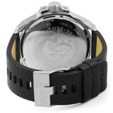 Diesel Uber Chief Oversized 4 Time Black Dial Leather Strap Watch For Men - DZ7376 Authentic Buy Shop Now