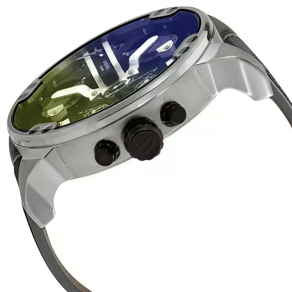 Diesel Mr. Daddy 2.0 Chronograph Black Dial Grey Nylon Strap Watch For Men - DZ7429 Authentic Buy Shop Now