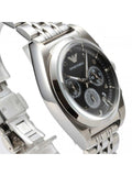 Emporio Armani Franco Black Dial Silver Steel Strap Watch For Men - AR0373 Authentic Buy Shop Now