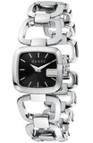 Gucci G Gucci Black Dial Silver Steel Strap Watch For Women - YA125510 Authentic Buy Shop Now