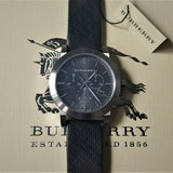 Burberry The City Grey Dial Black Leather Strap Watch for Men - BU9359 Authentic Buy Shop Now