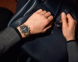 Hugo Boss Companion Quartz Black Dial Rose Gold Mesh Bracelet Watch For Men - HB1513548 Authentic Buy Shop Now