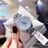 Guess Glitter Burst Diamonds Blue Dial Silver Steel Strap Watch for Women - GW0405L1 Authentic Buy Shop Now