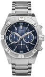 Guess Jolt Chronograph Blue Dial Silver Steel Strap Watch for Men - W0377G2 Authentic Buy Shop Now