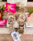 Michael Kors Blair Chronograph Rose Gold Dial Two Tone Steel Strap Watch for Women - MK6316 Authentic Buy Shop Now