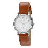 Marc Jacobs Baker White Dial Brown Leather Strap Watch for Women - MBM1270 Authentic Buy Shop Now