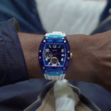 Guess Phoenix Analog Blue Dial White Silicone Strap Watch For Men - GE0499G6 Authentic Buy Shop Now
