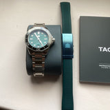 Tag Heuer Aquaracer Professional 300 Automatic Diamonds Green Dial Silver Steel Strap Watch for Women - WBP231K.BA0618 Authentic Buy Shop Now