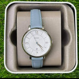 Fossil Jacqueline White Dial Light Blue Leather Strap Watch for Women - ES3821 Authentic Buy Shop Now