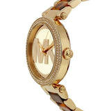 Michael Kors Parker Chronograph Gold Dial Two Tone Steel Strap Watch for Women - MK6109 Authentic Buy Shop Now