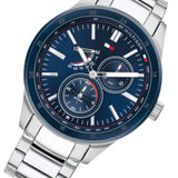 Tommy Hilfiger Austin Blue Dial Silver Steel Strap Watch for Men - 1791640 Authentic Buy Shop Now