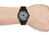 Emporio Armani Luigi Quartz White Dial Black Rubber Strap Watch For Men - AR11136 Authentic Buy Shop Now