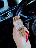 Guess Vanity Diamonds Silver Dial Gold Steel Strap Watch for Women - W1030L4 Authentic Buy Shop Now