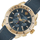 Versace Casual Chronograph Blue Dial Blue Leather Strap Watch for Men - VERG004-18 Authentic Buy Shop Now