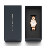 Daniel Wellington Iconic Link White Dial Rose Gold Steel Strap Watch for Women - DW00100213 Authentic Buy Shop Now