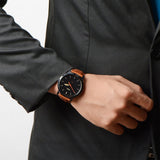Fossil The Minimalist Black Dial Brown Leather Strap Watch for Men - FS5305 Authentic Buy Shop Now