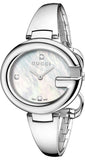 Gucci Guccissima Diamonds Mother of Pearl Dial Silver Steel Strap Watch For Women - YA134303 Authentic Buy Shop Now
