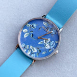 Coach Perry Floral Blue Dial Blue Leather Strap Watch for Women - 14503294 Authentic Buy Shop Now