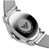 Emporio Armani Luigi Quartz Blue Dial Silver Mesh Bracelet Watch For Men - AR11230 Authentic Buy Shop Now
