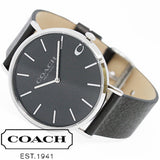 Coach Charles Black Dial Black Leather Strap Watch for Men - 14602149 Authentic Buy Shop Now