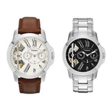 Fossil Grant Twist Multi-Function White Dial Brown Leather Strap Watch for Men - ME1144 Authentic Buy Shop Now