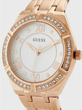 Guess Cosmo Diamonds Silver Dial Rose Gold Steel Strap Watch For Women - GW0033L3 Authentic Buy Shop Now