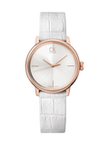 Calvin Klein Accent White Dial White Leather Strap Watch for Women - K2Y2Y6K6 Authentic Buy Shop Now