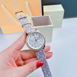 Michael Kors Tibby Multifunction White Dial Blue Leather Strap Watch For Women - MK2965 Authentic Buy Shop Now