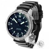 IWC Aquatimer Automatic 2000 Black Dial Black Rubber Strap Watch for Men - IW358002 Authentic Buy Shop Now