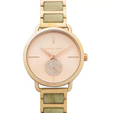 Michael Kors Portia Quartz Rose Gold Dial Rose Gold Steel Strap Watch For Women - MK3678 Authentic Buy Shop Now