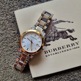 Burberry Heritage Silver Dial Two Tone Steel Strap Watch for Women - BU1857 Authentic Buy Shop Now